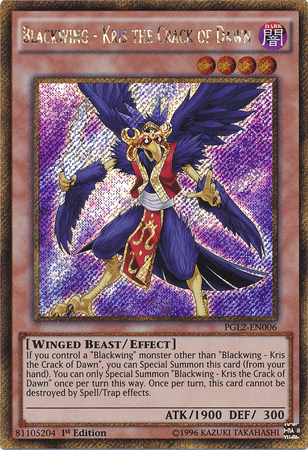 Blackwing - Kris the Crack of Dawn [PGL2-EN006] Gold Secret Rare - Doe's Cards