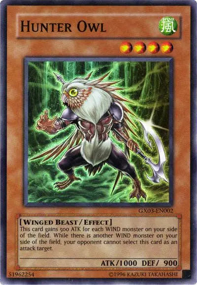 Hunter Owl [GX03-EN002] Super Rare - Doe's Cards