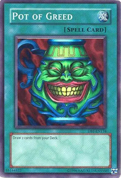 Pot of Greed [DB1-EN134] Super Rare - Doe's Cards