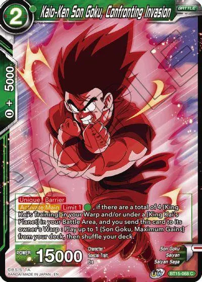 Kaio-Ken Son Goku, Confronting Invasion (BT15-068) [Saiyan Showdown] - Doe's Cards