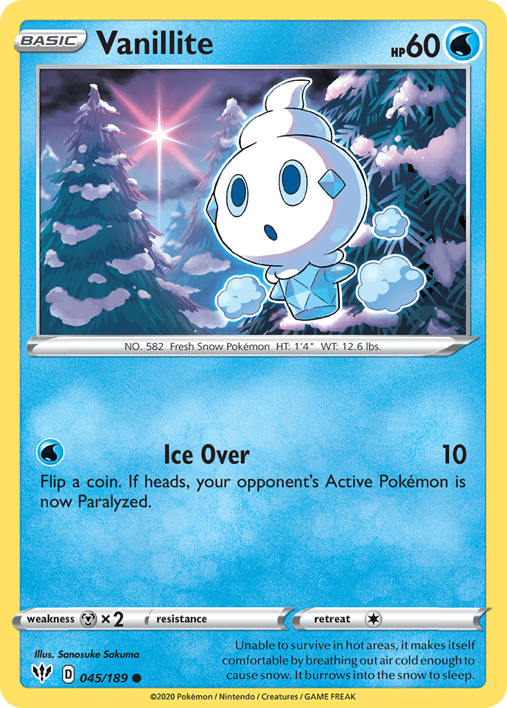 Vanillite (045/189) [Sword & Shield: Darkness Ablaze] - Doe's Cards