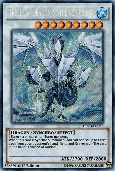 Trishula, Dragon of the Ice Barrier [HSRD-EN052] Secret Rare - Doe's Cards