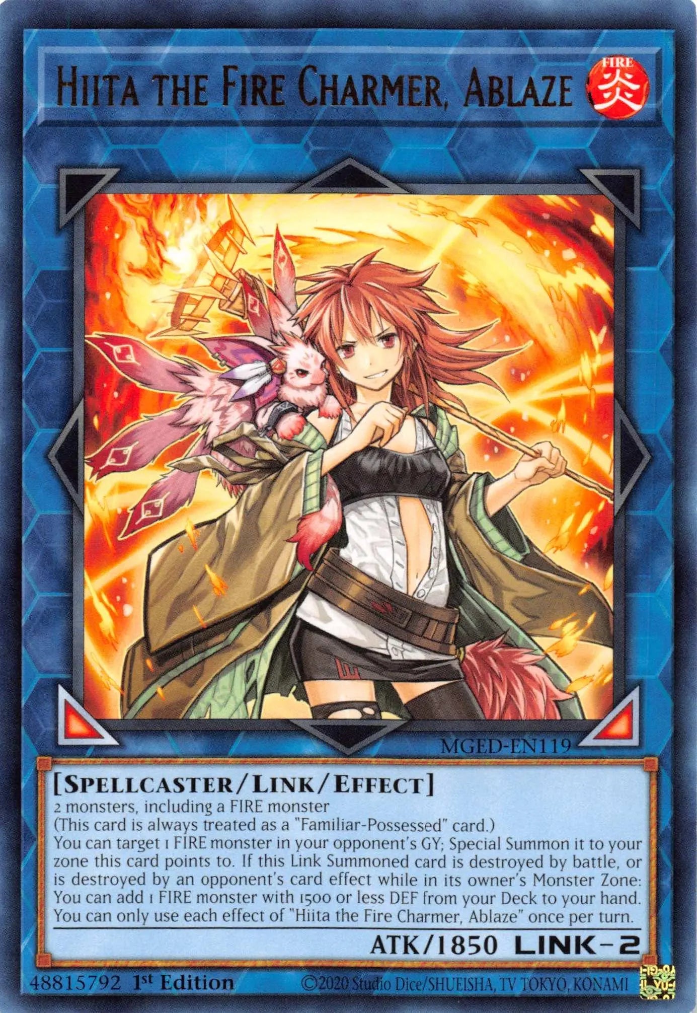 Hiita the Fire Charmer, Ablaze [MGED-EN119] Rare - Doe's Cards