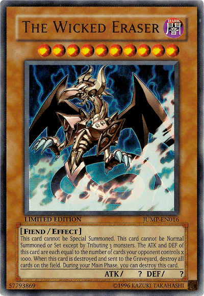 The Wicked Eraser [JUMP-EN016] Ultra Rare - Doe's Cards