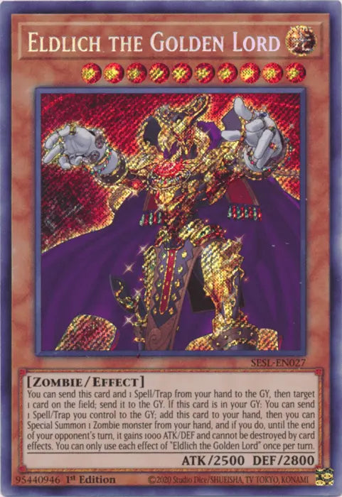 Eldlich the Golden Lord [SESL-EN027] Secret Rare - Doe's Cards