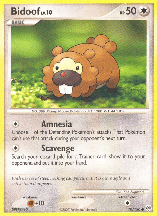 Bidoof (70/130) [Diamond & Pearl: Base Set] - Doe's Cards