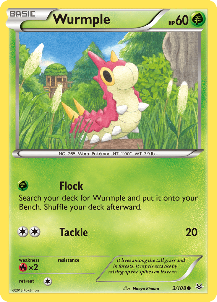 Wurmple (3/108) [XY: Roaring Skies] - Doe's Cards