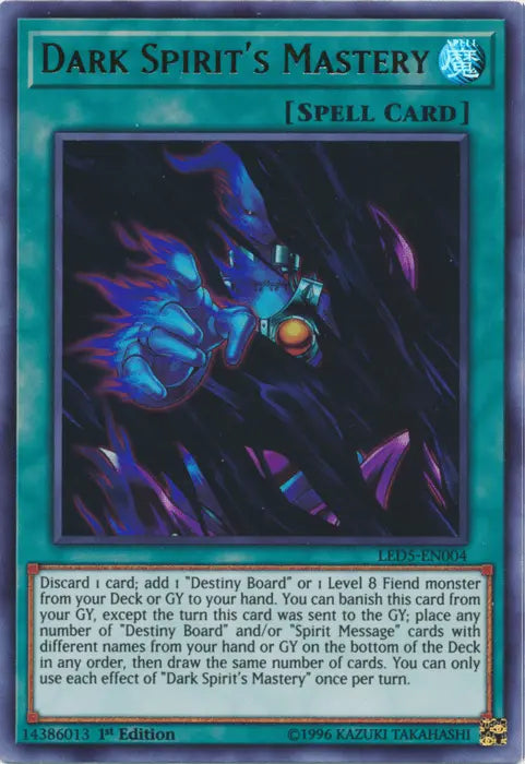 Dark Spirit's Mastery [LED5-EN004] Ultra Rare - Doe's Cards