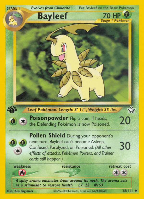 Bayleef (28/111) [Neo Genesis 1st Edition] - Doe's Cards