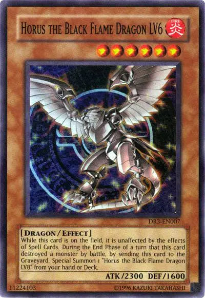 Horus the Black Flame Dragon LV6 [DR3-EN007] Super Rare - Doe's Cards