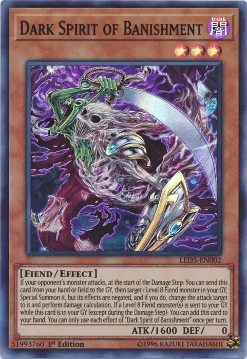 Dark Spirit of Banishment [LED5-EN002] Super Rare - Doe's Cards