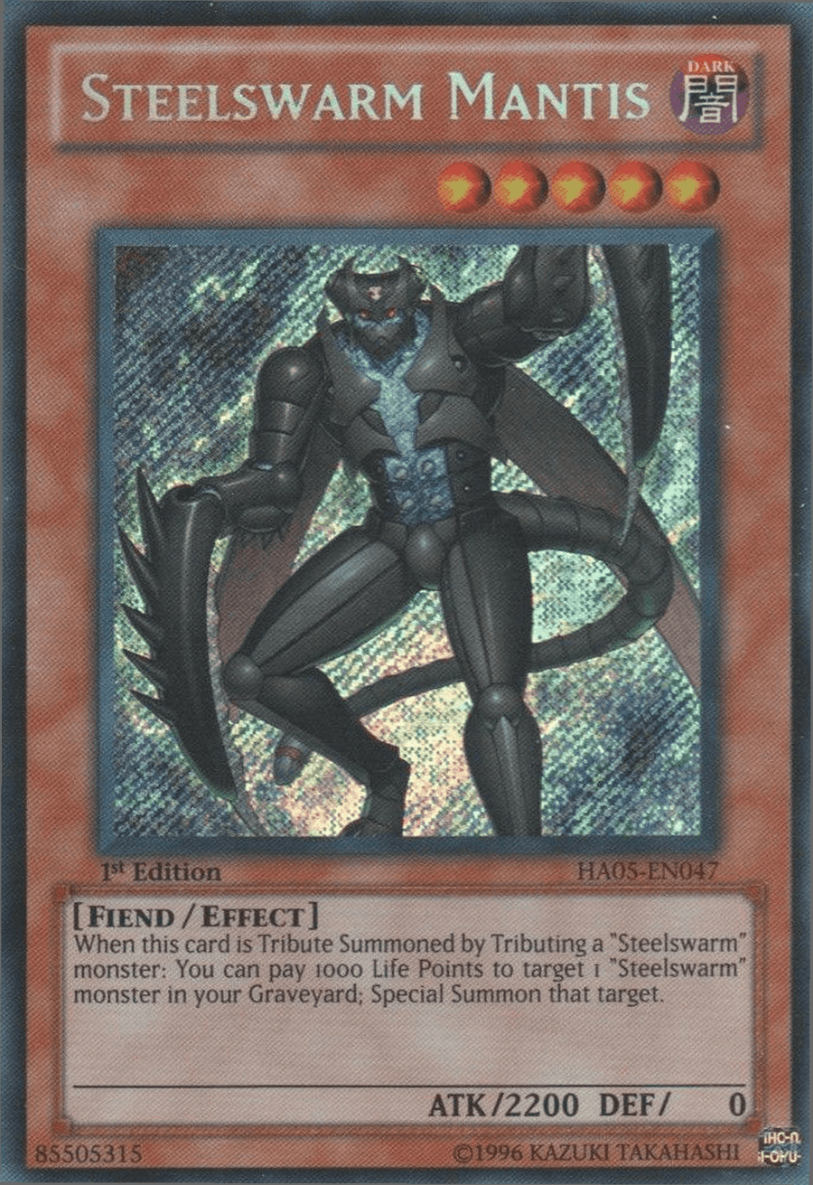 Steelswarm Mantis [HA05-EN047] Secret Rare - Doe's Cards