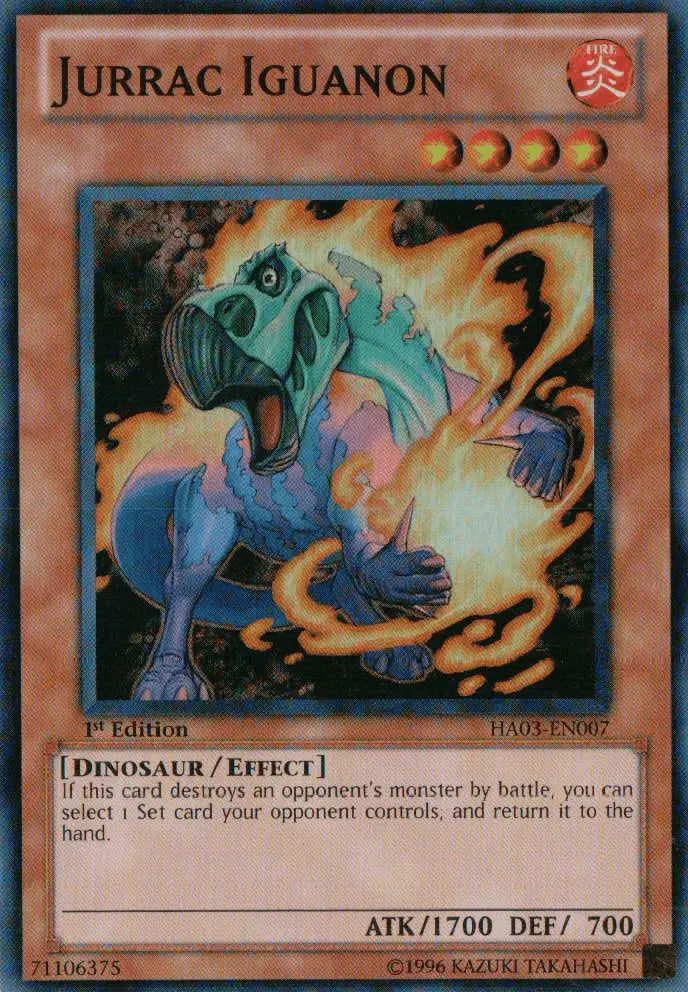 Jurrac Iguanon [HA03-EN007] Super Rare - Doe's Cards