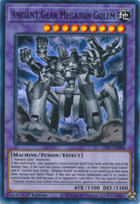 Ancient Gear Megaton Golem (Blue) [LDS1-EN088] Ultra Rare - Doe's Cards