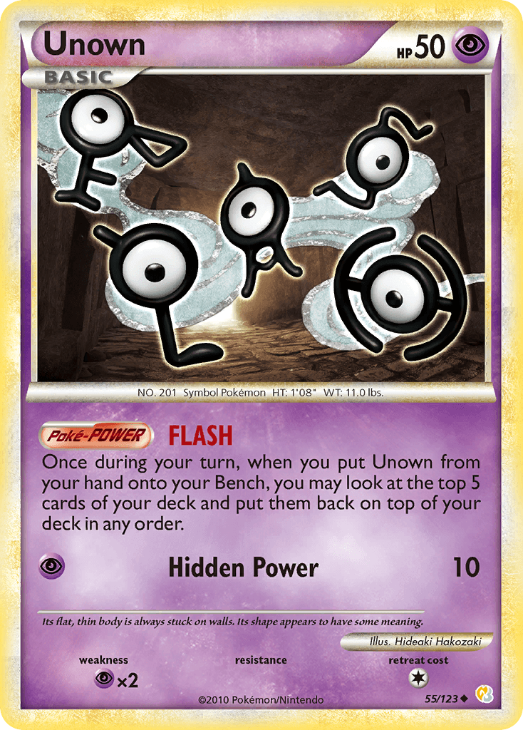 Unown (55/123) [HeartGold & SoulSilver: Base Set] - Doe's Cards