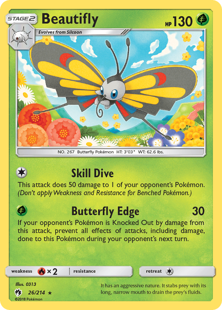 Beautifly (26/214) [Sun & Moon: Lost Thunder] - Doe's Cards