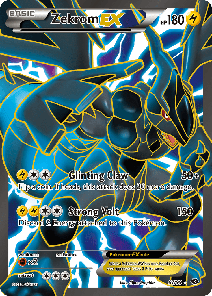 Zekrom EX (97/99) [Black & White: Next Destinies] - Doe's Cards