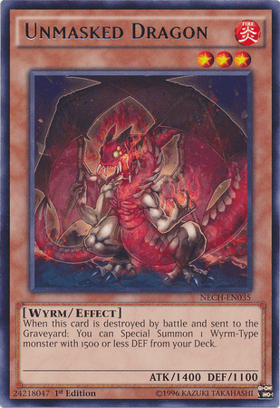 Unmasked Dragon [NECH-EN035] Rare - Doe's Cards