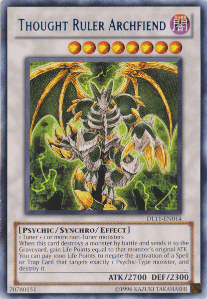 Thought Ruler Archfiend (Blue) [DL11-EN014] Rare - Doe's Cards