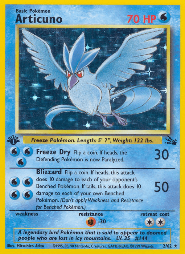 Articuno (2/62) [Fossil 1st Edition] - Doe's Cards