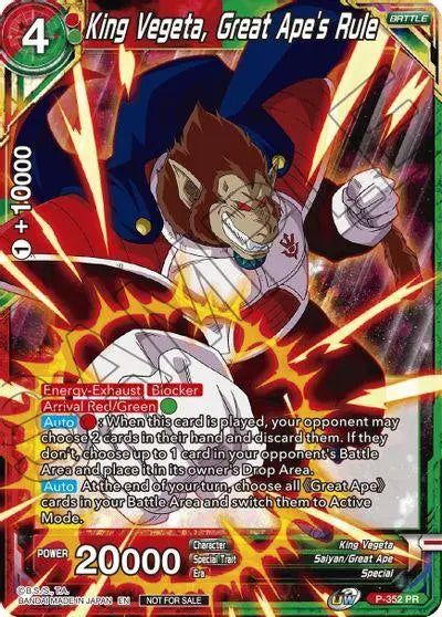 King Vegeta, Great Ape's Rule (P-352) [Tournament Promotion Cards] - Doe's Cards