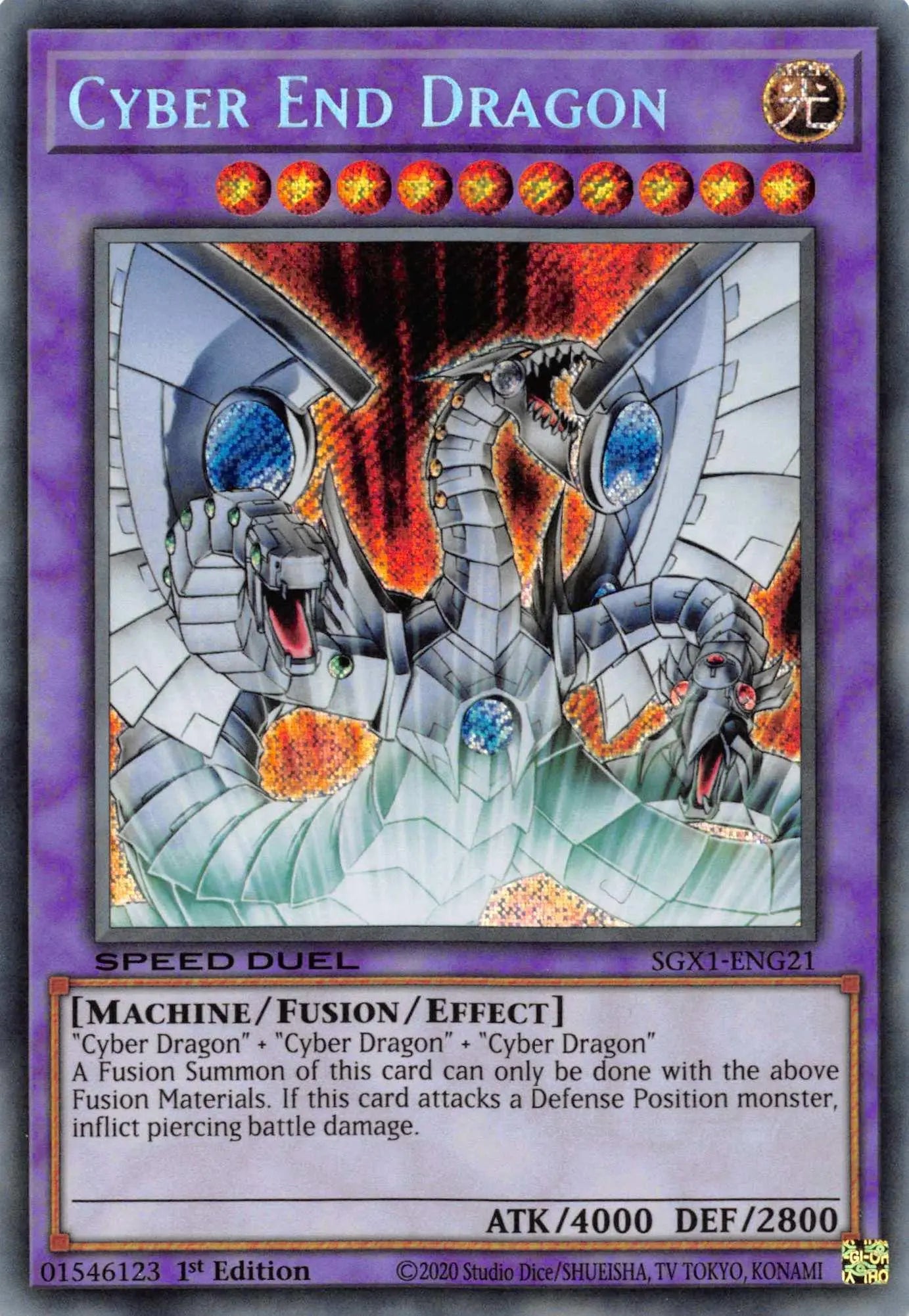 Cyber End Dragon [SGX1-ENG21] Secret Rare - Doe's Cards