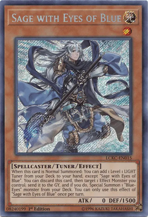 Sage with Eyes of Blue [LCKC-EN015] Secret Rare - Doe's Cards