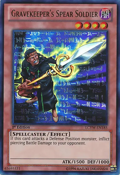 Gravekeeper's Spear Soldier [LCYW-EN185] Ultra Rare - Doe's Cards
