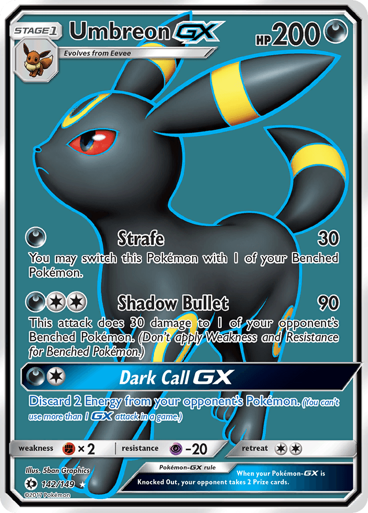 Umbreon GX (142/149) [Sun & Moon: Base Set] - Doe's Cards