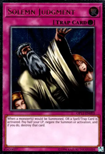Solemn Judgment [OP12-EN003] Ultimate Rare - Doe's Cards