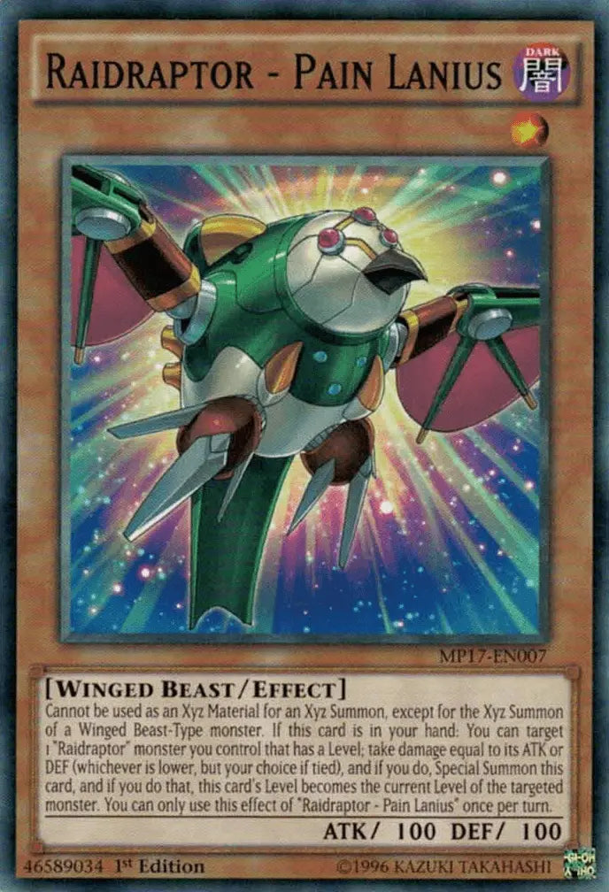 Raidraptor - Pain Lanius [MP17-EN007] Common - Doe's Cards