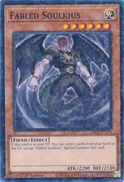 Fabled Soulkius (Duel Terminal) [HAC1-EN131] Parallel Rare - Doe's Cards