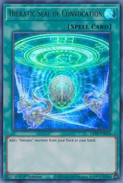 Hieratic Seal of Convocation [GFTP-EN054] Ultra Rare - Doe's Cards