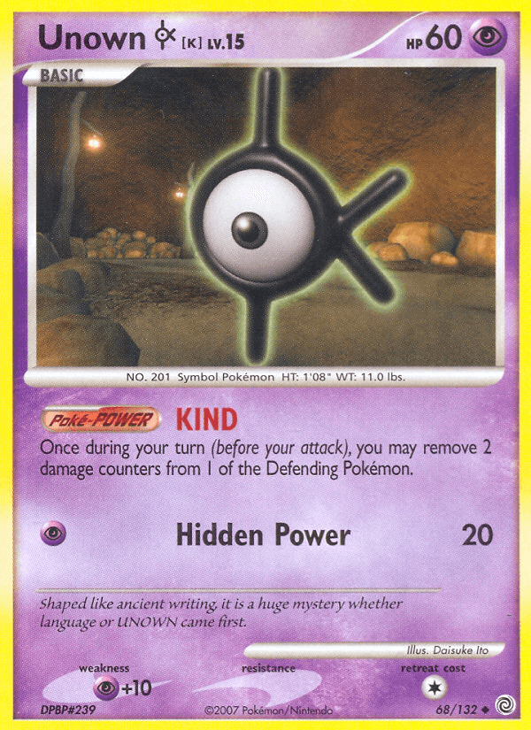 Unown K (68/132) [Diamond & Pearl: Secret Wonders] - Doe's Cards