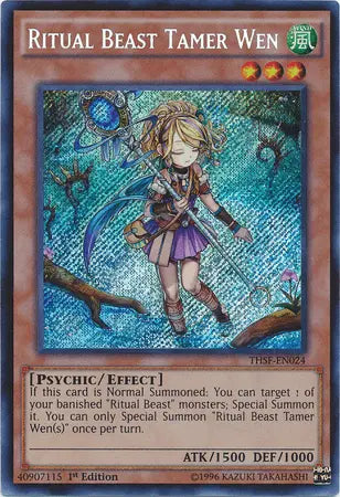 Ritual Beast Tamer Wen [THSF-EN024] Secret Rare - Doe's Cards