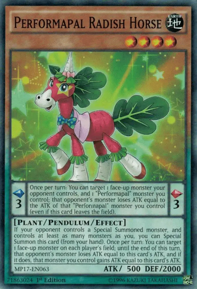 Performapal Radish Horse [MP17-EN063] Common - Doe's Cards