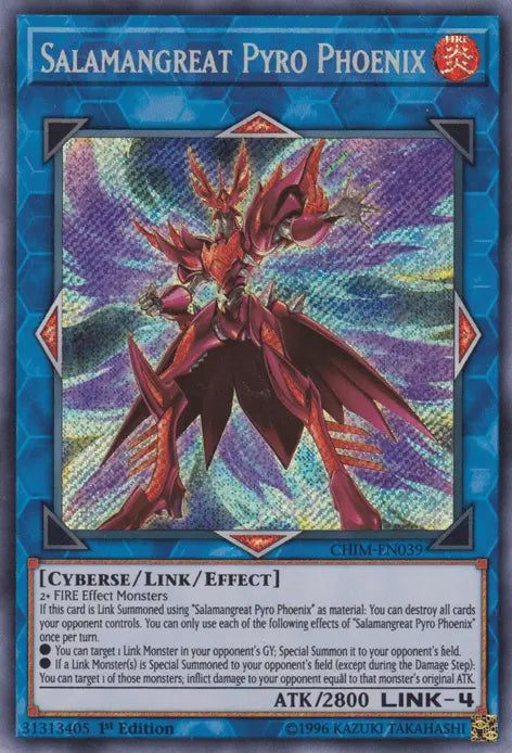 Salamangreat Pyro Phoenix [CHIM-EN039] Secret Rare - Doe's Cards
