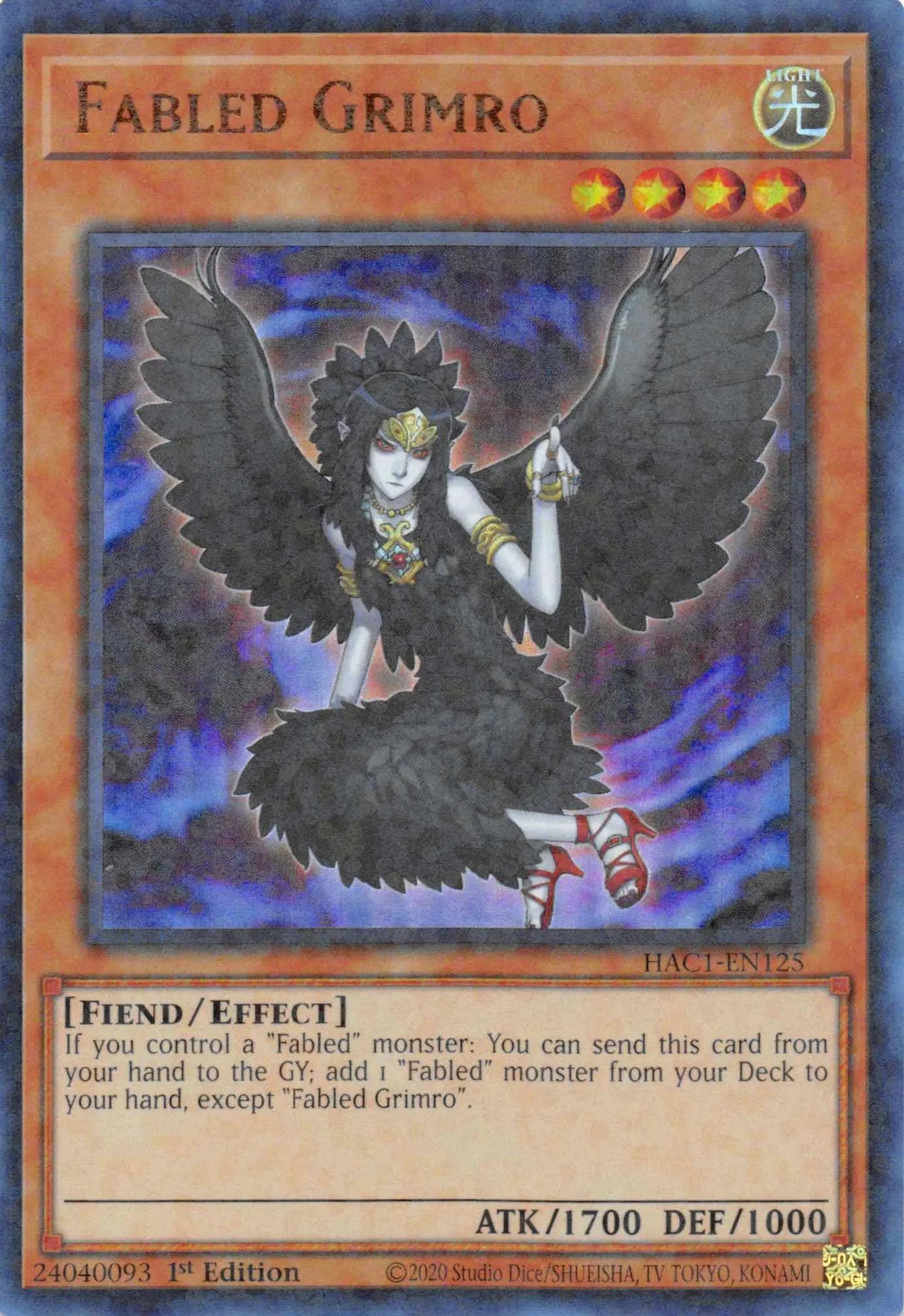 Fabled Grimro (Duel Terminal) [HAC1-EN125] Parallel Rare - Doe's Cards