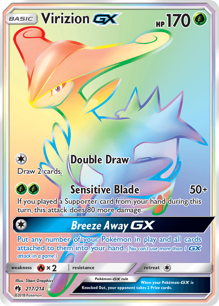 Virizion GX (217/214) [Sun & Moon: Lost Thunder] - Doe's Cards