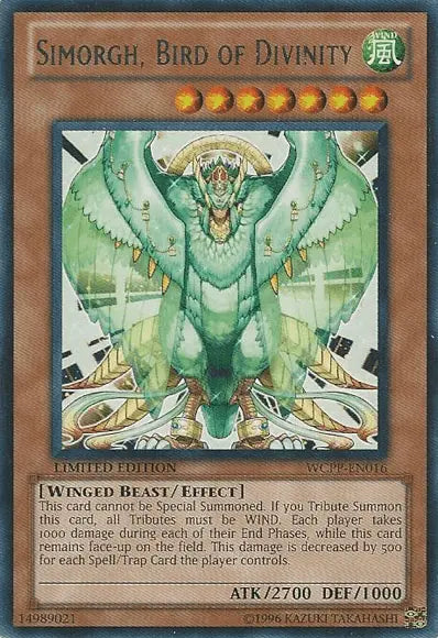 Simorgh, Bird of Divinity [WCPP-EN016] Rare - Doe's Cards