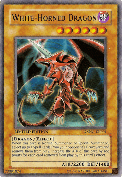 White-Horned Dragon [GXNG-EN001] Ultra Rare - Doe's Cards