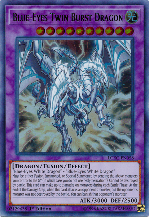 Blue-Eyes Twin Burst Dragon [LCKC-EN058] Ultra Rare - Doe's Cards