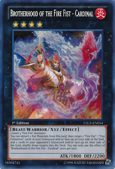 Brotherhood of the Fire Fist - Cardinal [LTGY-EN054] Secret Rare - Doe's Cards