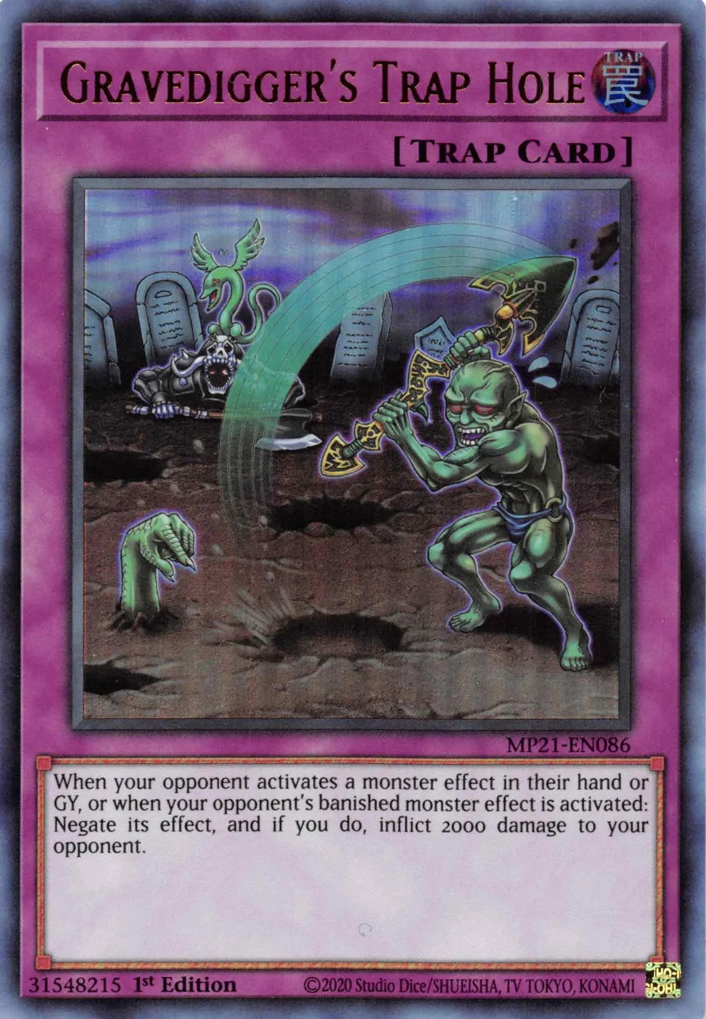 Gravedigger's Trap Hole [MP21-EN086] Ultra Rare - Doe's Cards