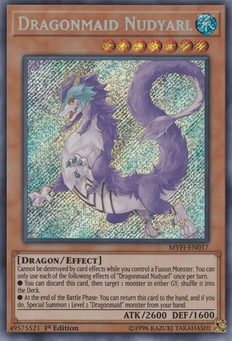 Dragonmaid Nudyarl [MYFI-EN017] Secret Rare - Doe's Cards