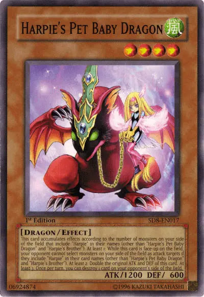 Harpie's Pet Baby Dragon [SD8-EN017] Common - Doe's Cards