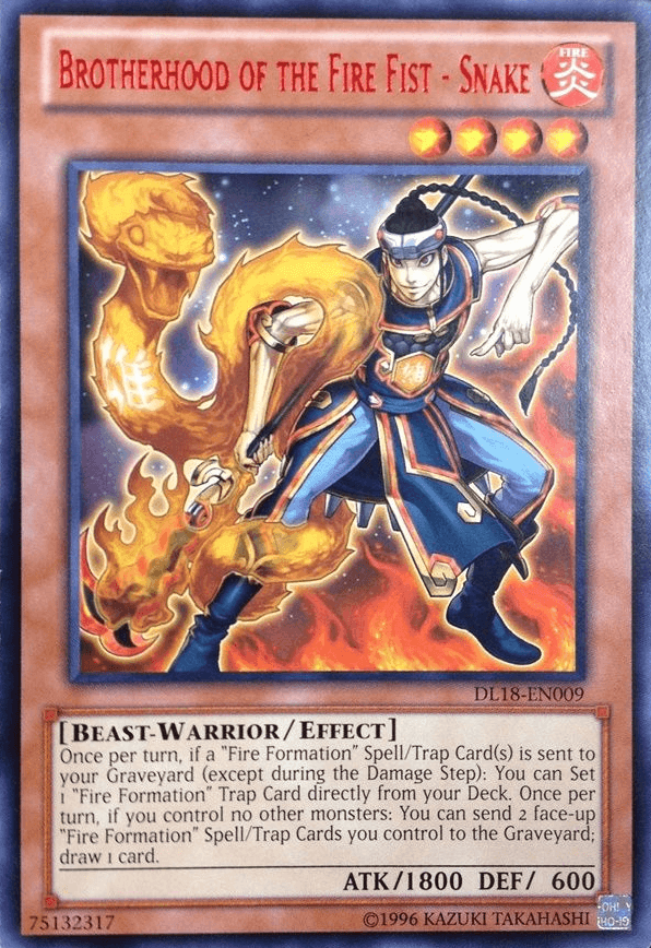 Brotherhood of the Fire Fist - Snake (Red) [DL18-EN009] Rare - Doe's Cards