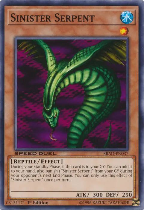 Sinister Serpent [SBAD-EN037] Common - Doe's Cards