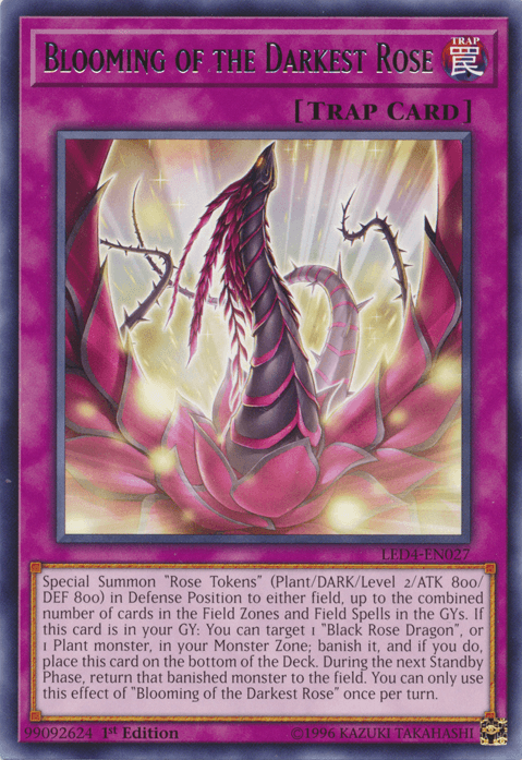 Blooming of the Darkest Rose [LED4-EN027] Rare - Doe's Cards