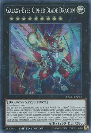 Galaxy-Eyes Cipher Blade Dragon [EXFO-ENSE4] Super Rare - Doe's Cards